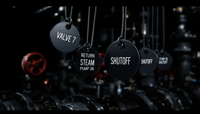 Engraved phenolic tags Engraved phenolic tags for industrial equipment identification